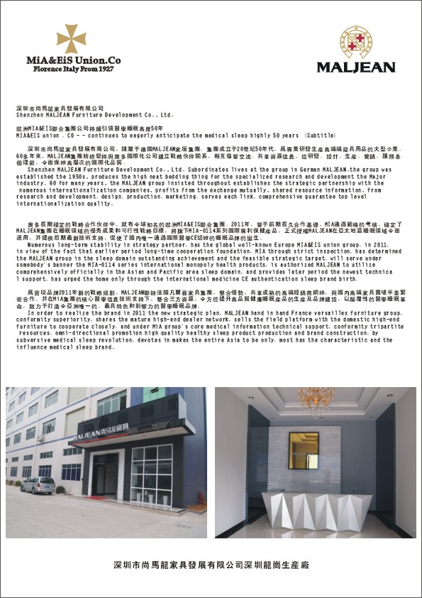 MALJEAN GERMANY HIGH-END MEDICAL SLEEPING-Chinese Ministry introduced photo